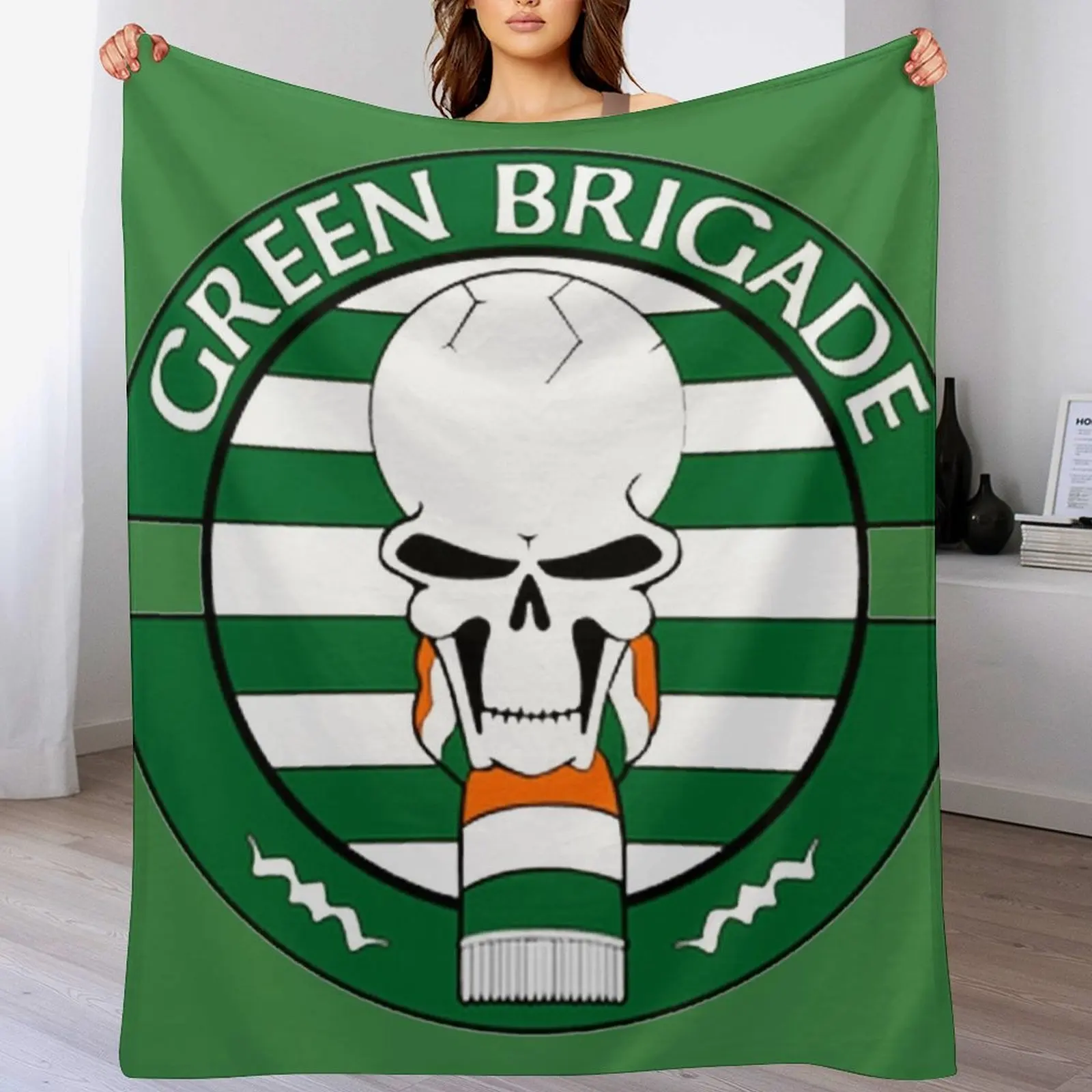 

Green Brigade Throw Blanket warm for winter Moving Blankets