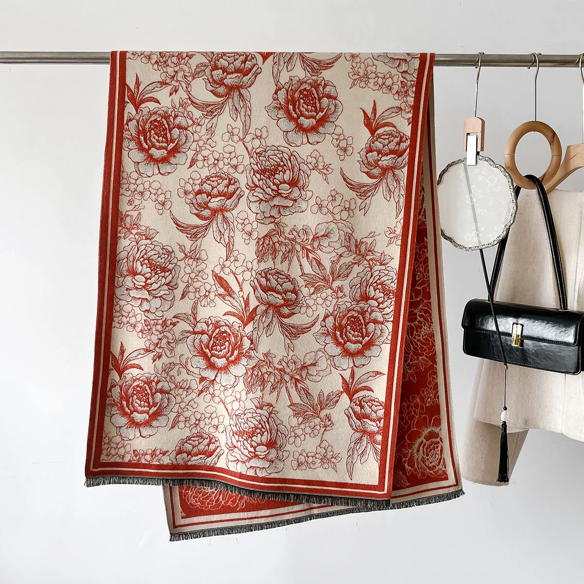 Nuovo Design Eleganza Sciarpa Pashmina Uomo Donna Inverno Spessore Caldo Pashmina Design Scialle Avvolgente Coperta Versatile Foulard Sciarpe