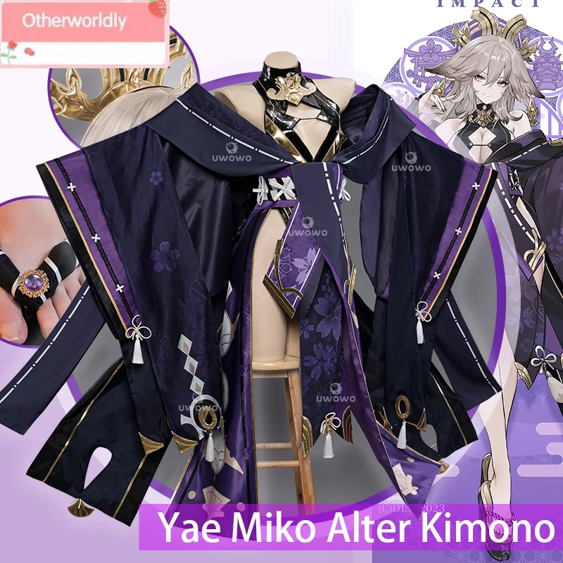 In Stock Genshin Impact Fanart Yae Miko Cosplay Costume xDISHWASHER1910 Alter Kimono Style Halloween Costumes Full Outfit