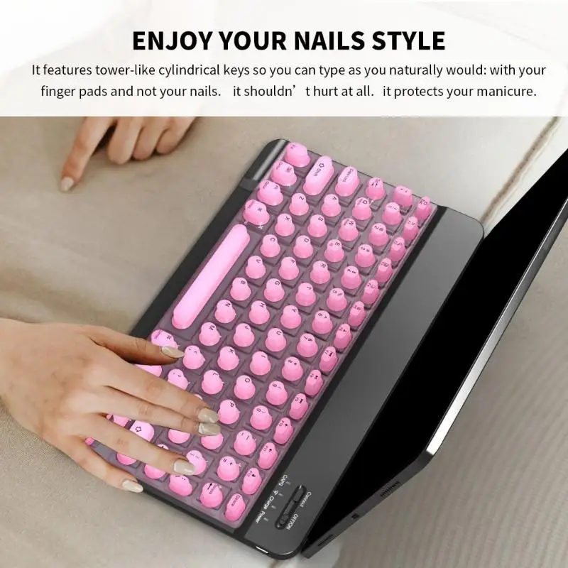 C90F Silicone -toetsenborden bedekken voor nagels verhoogde keycaps Ergonomische typing manicure protecties antidust