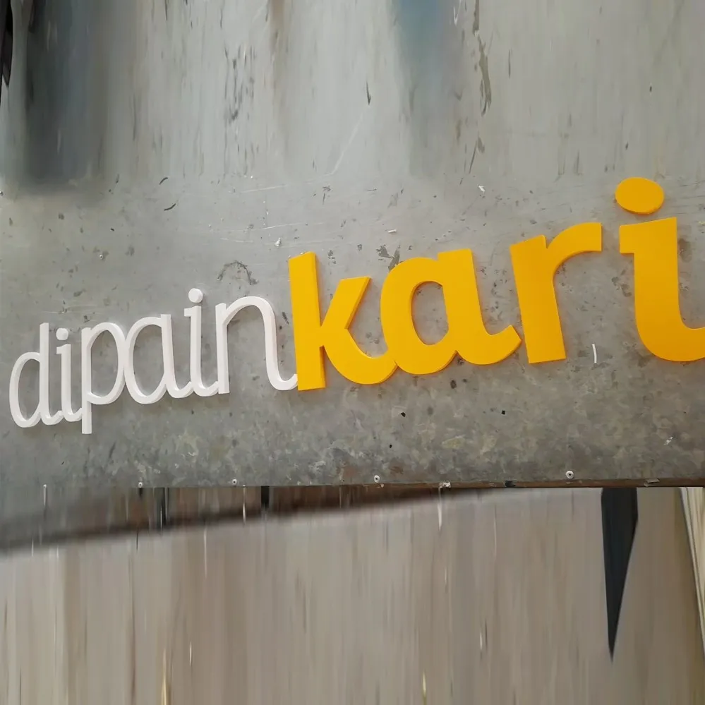 في الهواء الطلق أو داخلي قطع الحروف البلاستيكية الجدار الديكور علامة استلام شعار مكتب #3