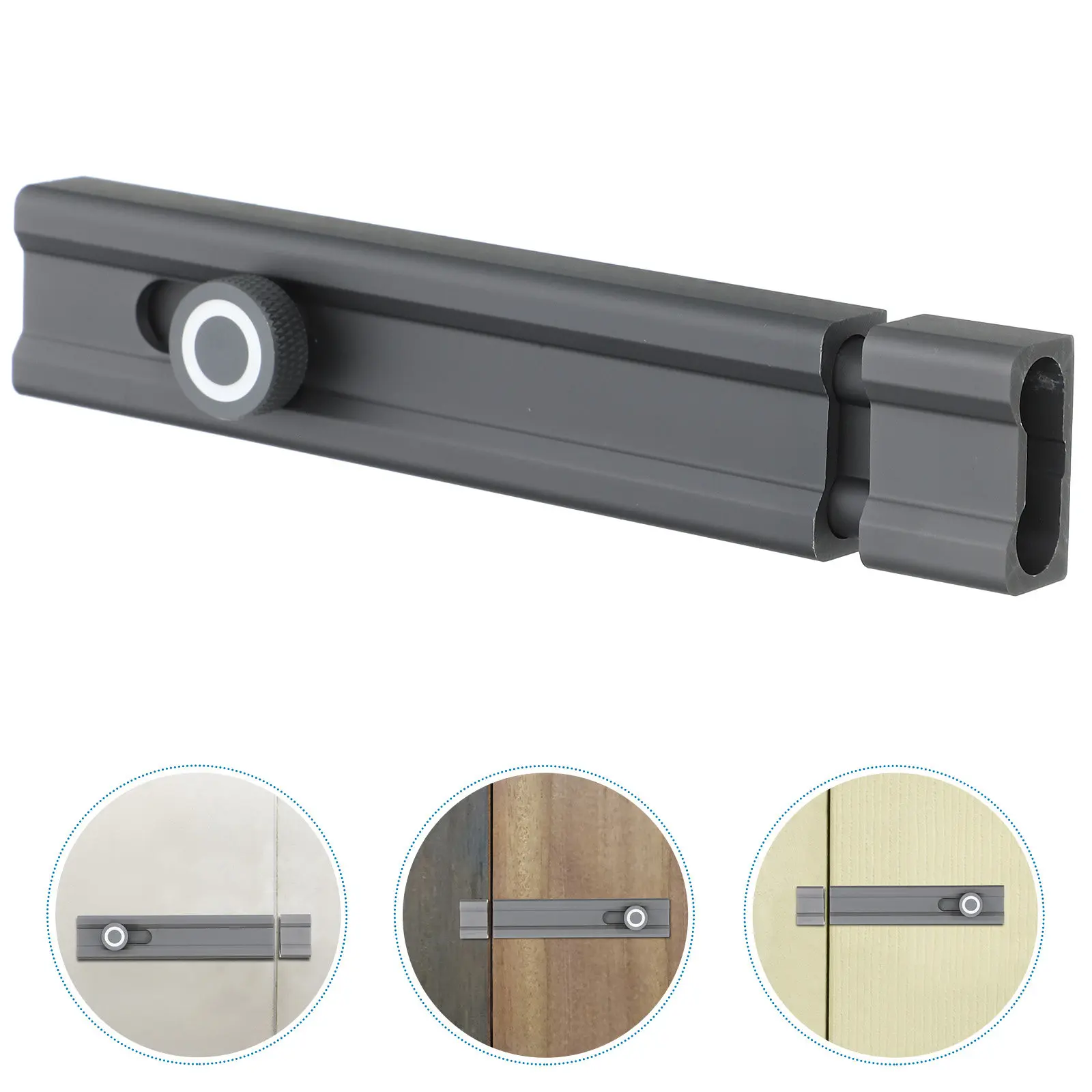 Adhesive No-Drill Vintage Door Latch Lock Reinforced Slide Bolt Anti-Theft Night Glow Security Clamp Door Bolt