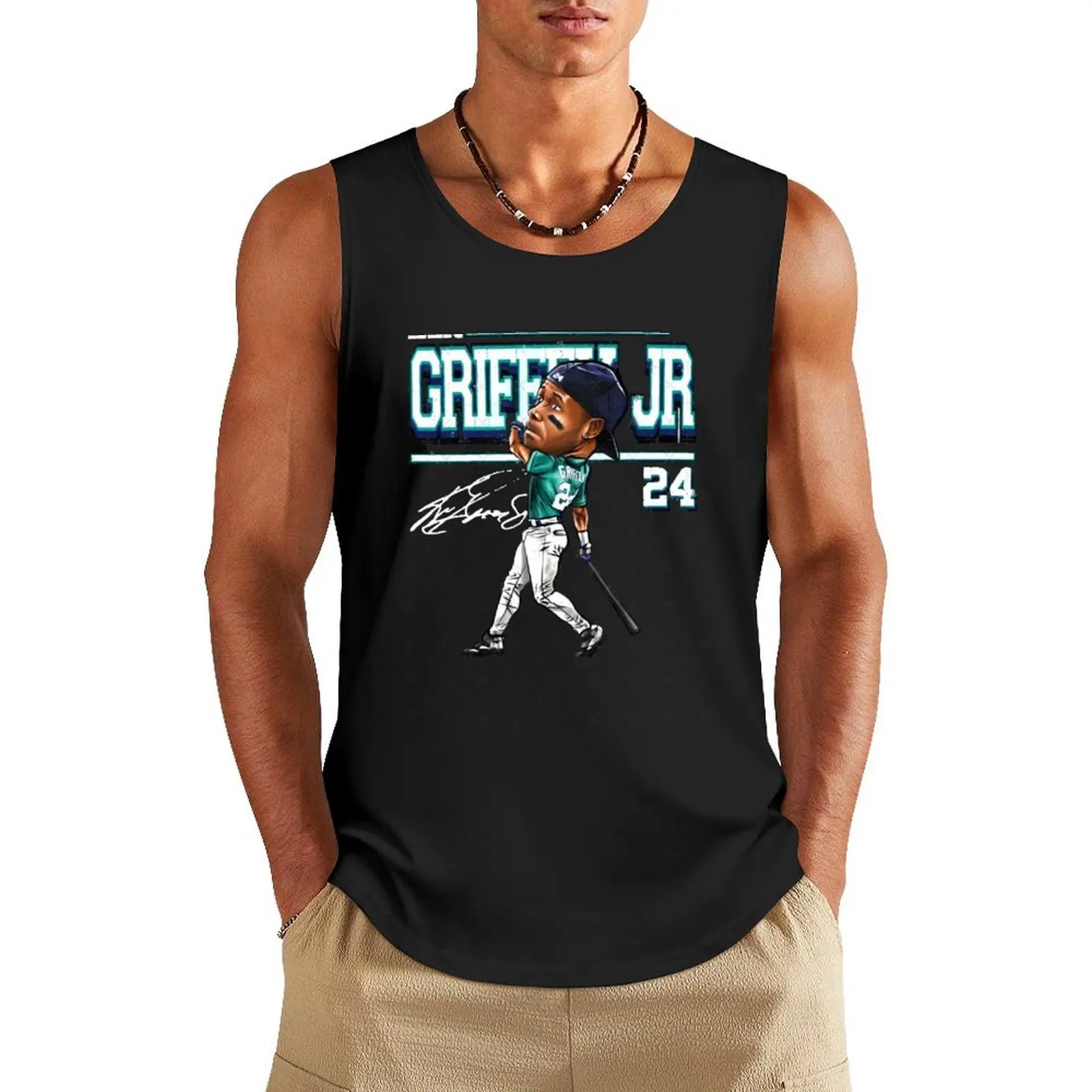 

Ken Griffey Jr Tank Top men clothing sleeveless t-shirts for men gym for men