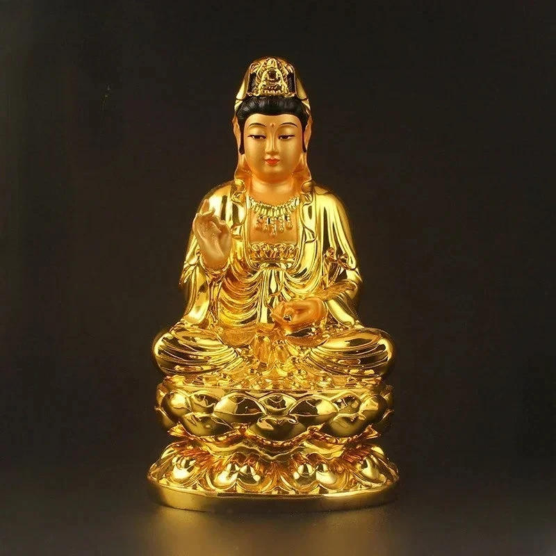 1 pcs resin Avalokitesvara Bodhisattva Buddha statue Car mounted accessories Sculpture Crafts auspicious Buddhist hall utensils