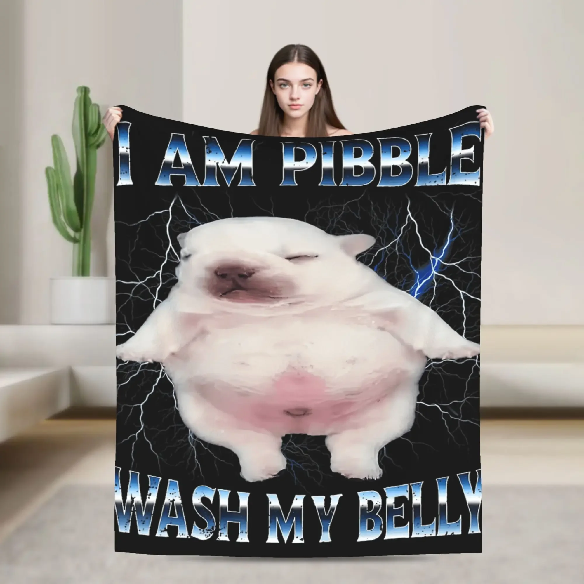 

Забавное плюшевое одеяло-плед «Я — Пибл» для детей: теплое, мягкое, фланелевое покрывало для дивана, кресла, кровати, софы