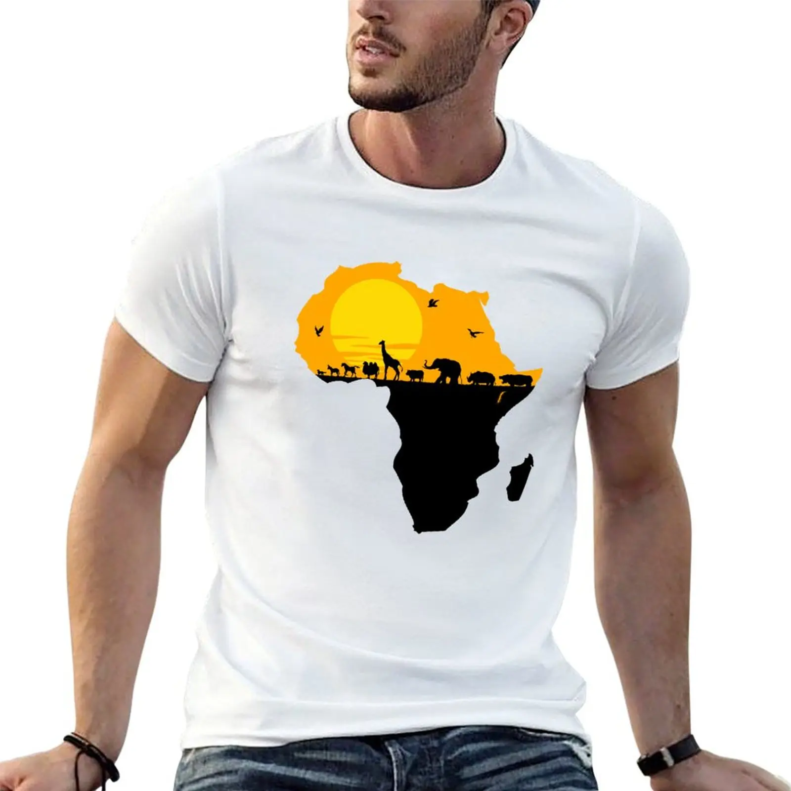 

t quality cotton Africa shirt luxury shirt man t T-Shirt man high