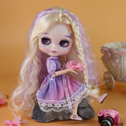 ICY DBS Blyth 1/6 doll hand-painted set cute bun face long eyelashes sleepy eyes doll set SD