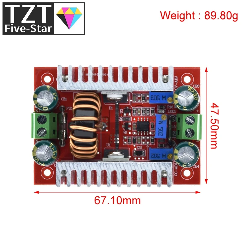 Imagem -02 - Step Down Conversor Fonte de Alimentação Atual Constante Led Driver 540v para 136v Carregador de Bateria com Regulador de Indicador dc 150w 10a