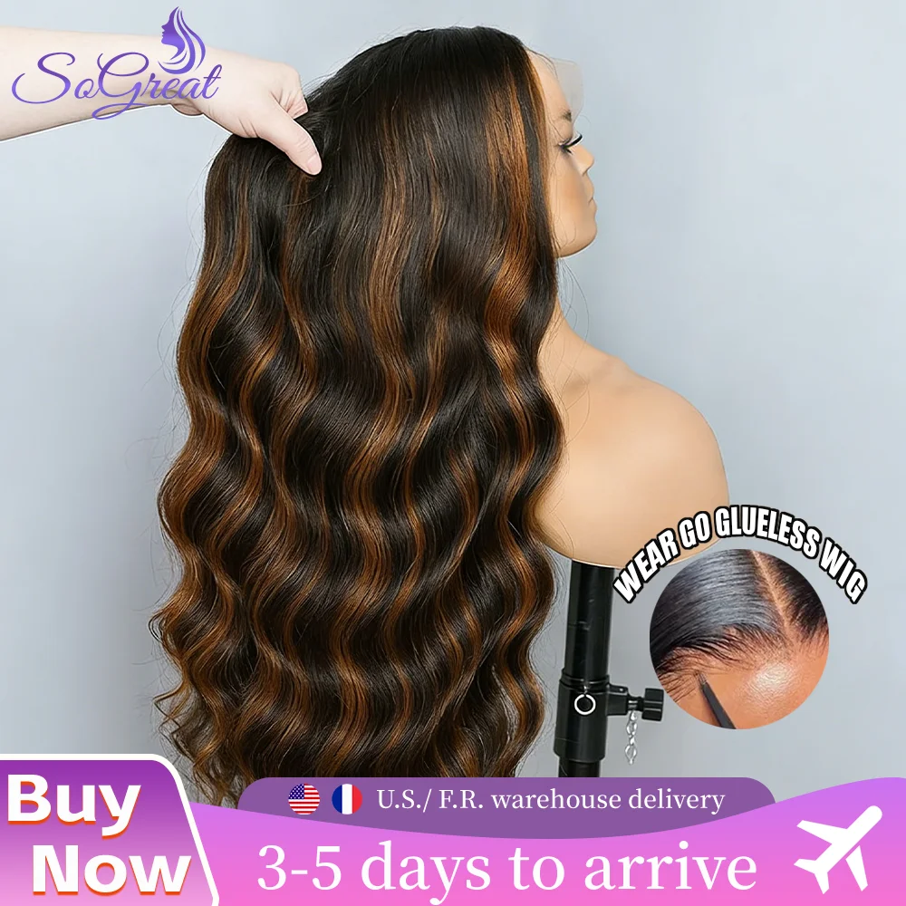 

Парик из натуральных волос P1B30 Highlight, 100% Body Wave, 13X6 HD Lace Frontal Wig, 3038 дюймов, с кружевной передней частью, бразильские парики, оригинальный цвет