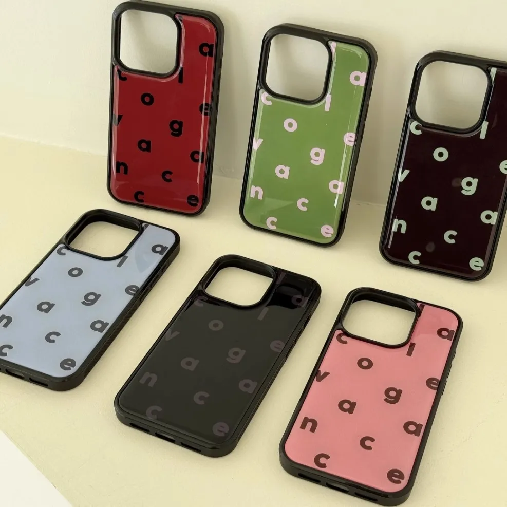 เคสโทรศัพท์อีพ็อกซี่สำหรับ 6Promax และ 5 สีโลโก้โคลิออนคู่เรียบง่ายป้องกันการตกกระแทกวัสดุอะคริลิก