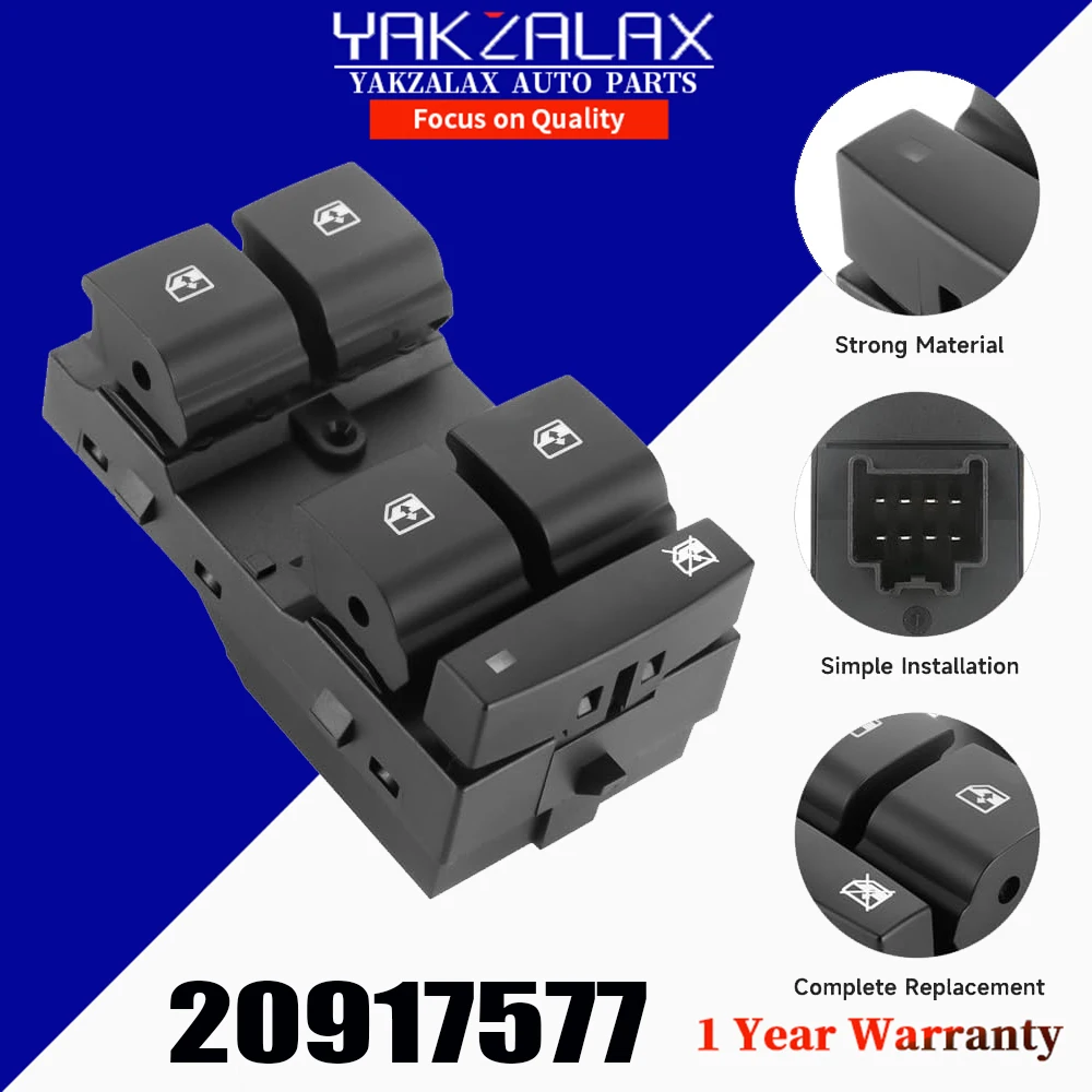 

Электрический стеклоподъемник со стороны водителя 20917577, кнопка управления переключателем, аксессуары для Chevrolet Cruze Malibu 20917599, запчасти для автомобилей