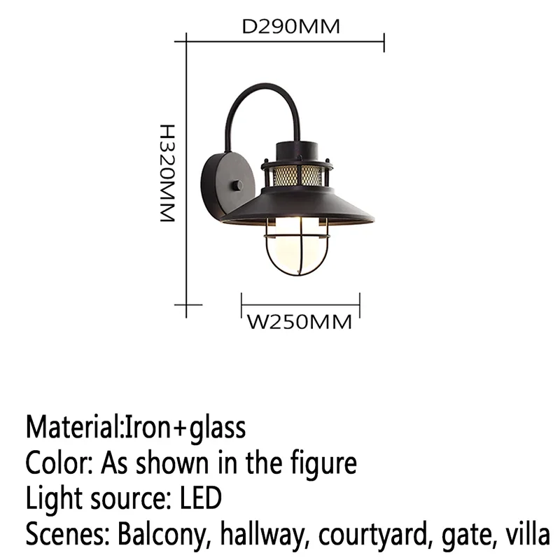 SOFEINA Contemporary LED Outdoor Wall Lamps Electric Simplicity Waterproof Balcony Hallway Courtyard Villa Gate Hotel