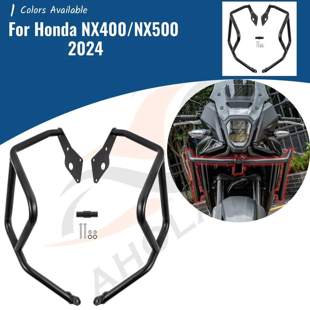 For Honda NX 400 500 2024 NX400 NX500 Crash Bar Motorcycle Engine Guard Upper Bumpers Protection Accessories