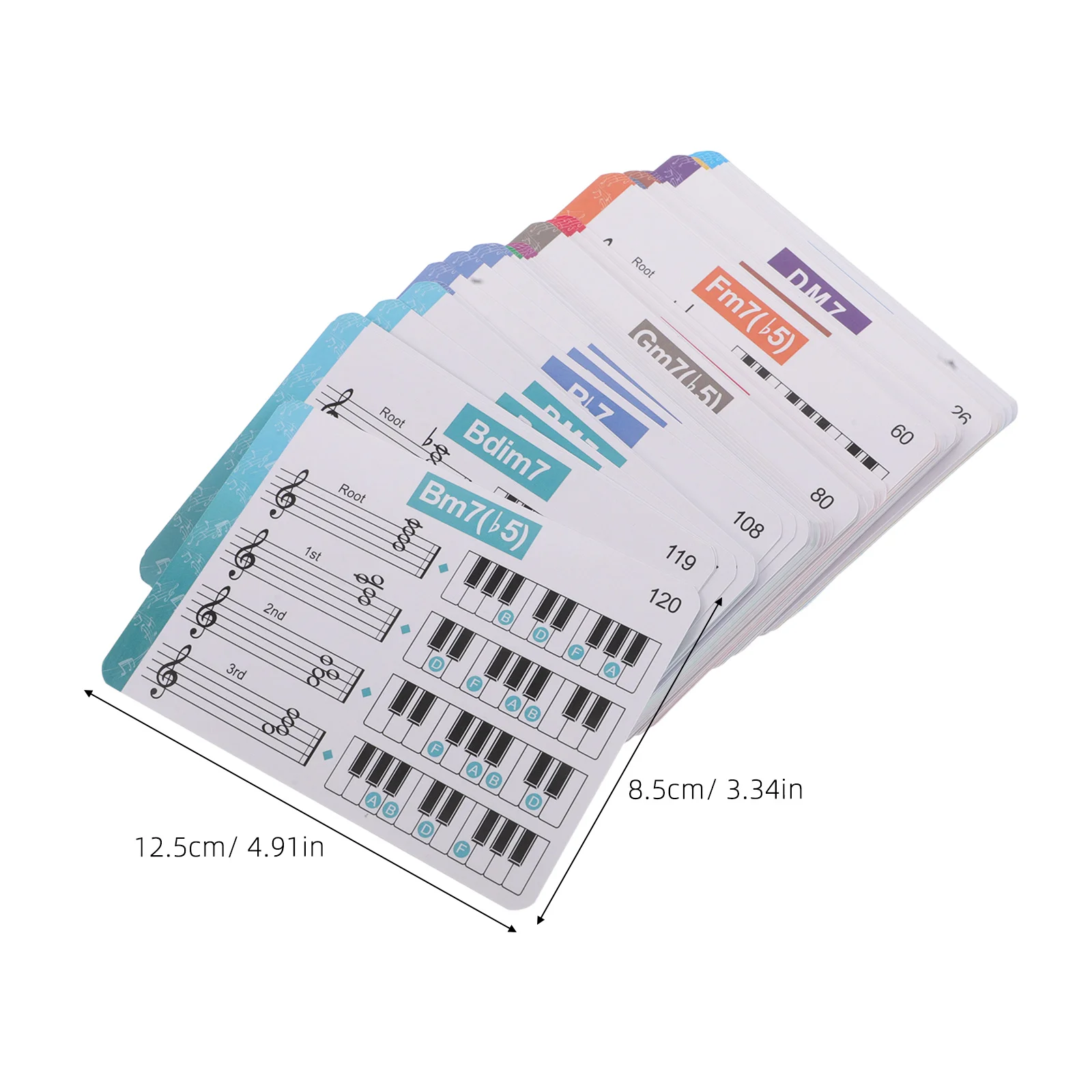 1 مجموعة بطاقات ممارسة البيانو مخطط وتر أساسي للمبتدئين دليل دراسة الموسيقى المحمولة البطاقات التعليمية وتر البيانو المهنية