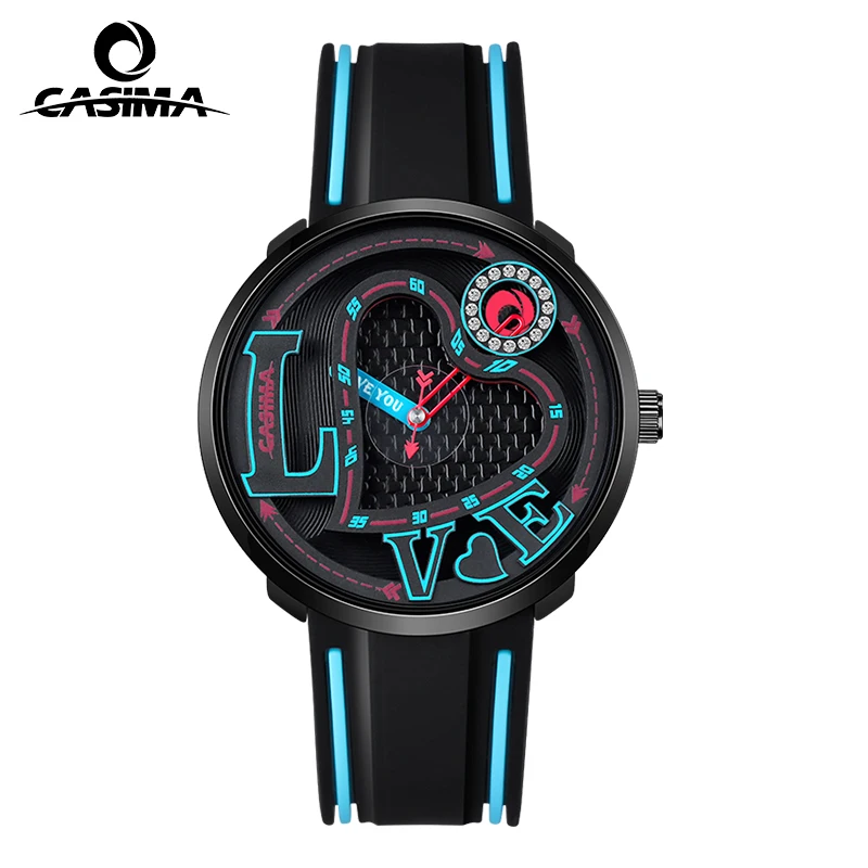 CASIMA Couple Watches Sports Watch, Quartz Movement, Students Watch Jelly Watch Waterproof, Model CS2162-1045