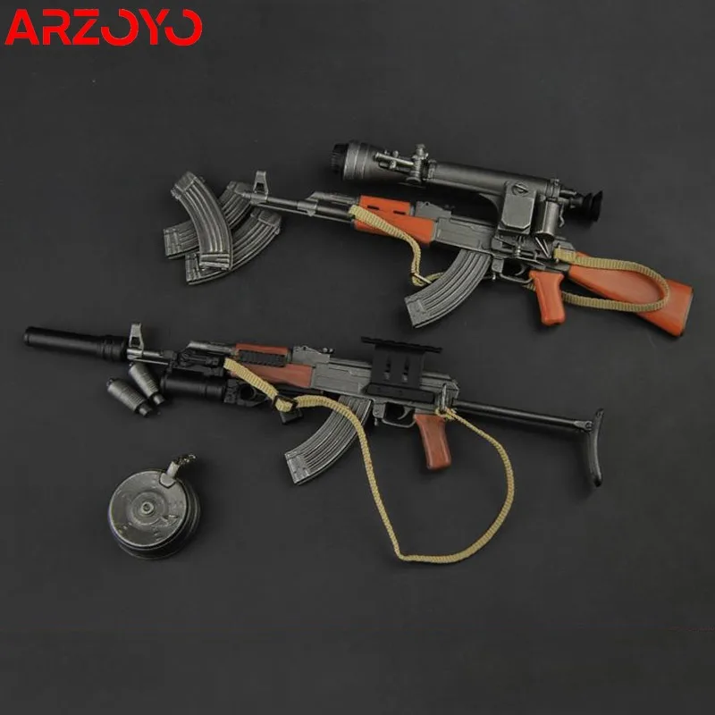 ZYTOYS ZY2008 1/6 AK47 AKS47 Rifle Gun Model Plastic Scene