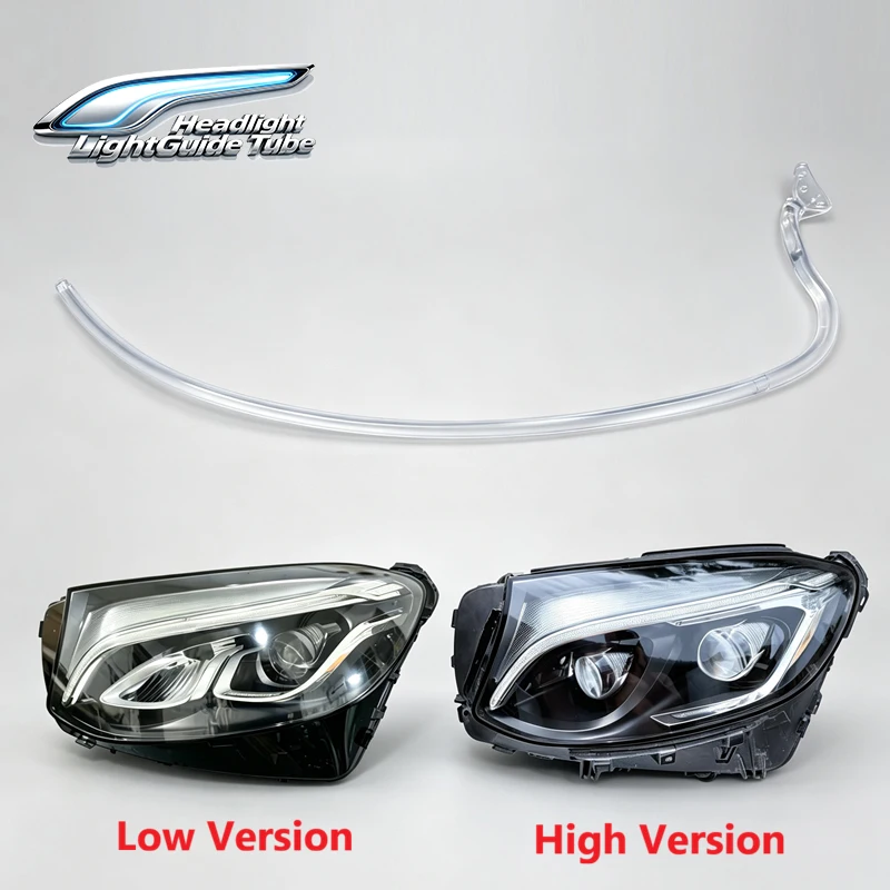 Headlight DRL Tube Light Guide Tube Daytime Running Light Strip Fit GLC class W253 GLC253 2016-2019 Low Version and High Version