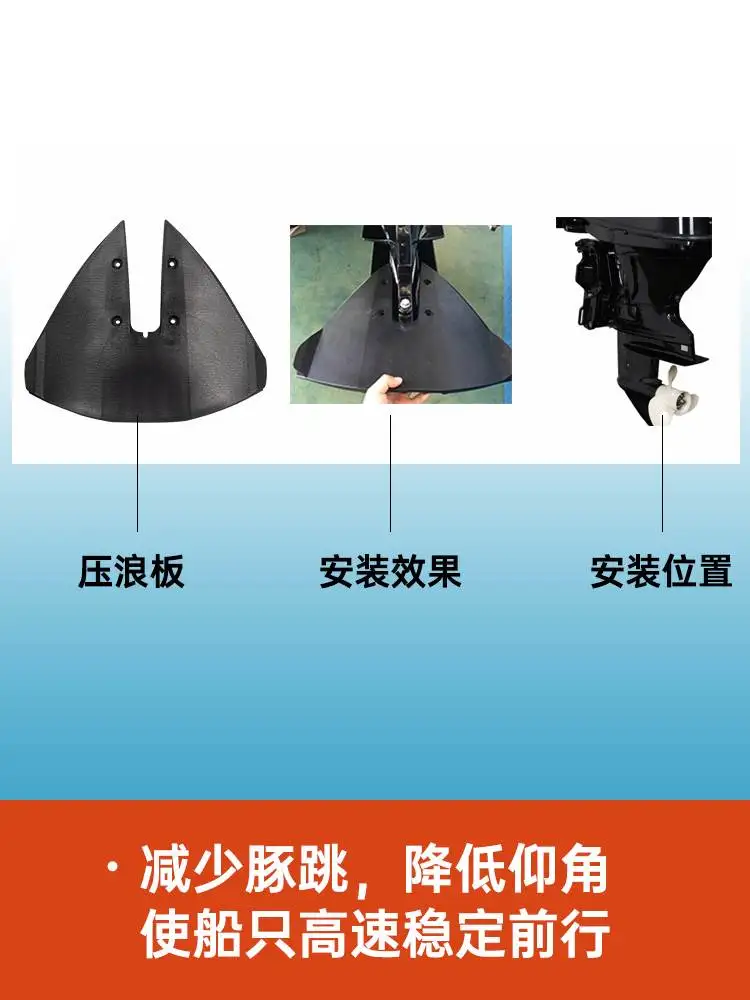 Outboard Motor Trim Tab Outboard Machine Water Pressure Plate Hanging Machine Special Sliding Wing Water Skiing Yacht Speedboat