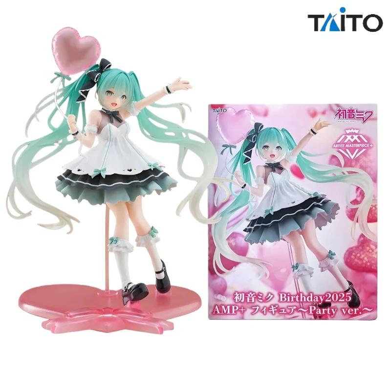 Em estoque original taito amp + hatsune miku aniversário 2025 festa série kawaii anime figura modelo anime figura coleção brinquedo bonecas