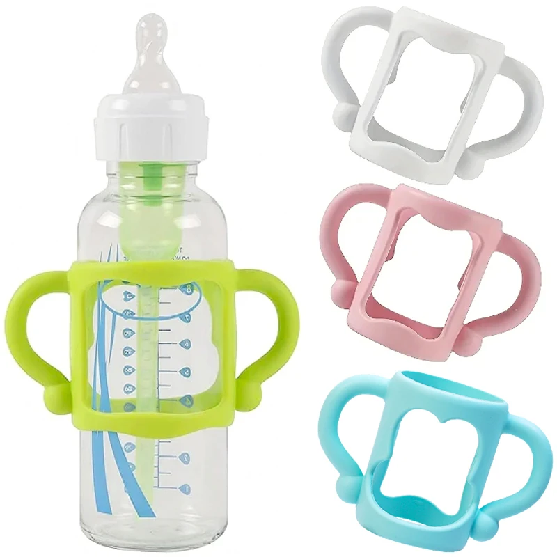 Baby Bottle Protection Anti Drop Cover Food Grade Silicone Straw Cup Handle Universal Bottle Protection Cover Baby Products