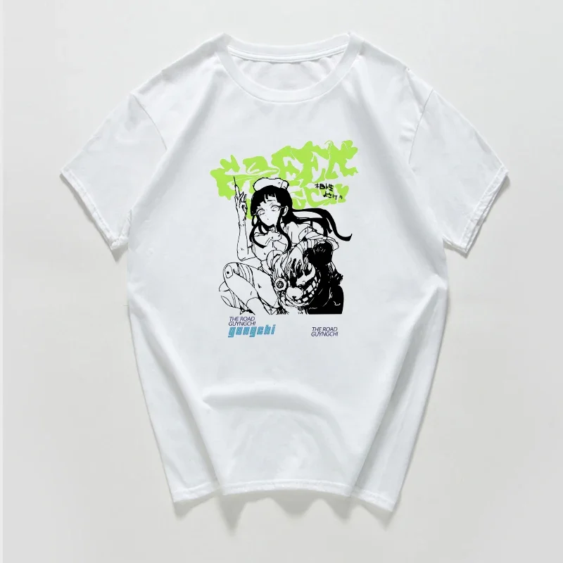 

Y2K Retro Streetwear Women Casual Loose T-Shirt Fashion Anime Print Hip Hop Rock Style Comfortable And Breathable Round Neck Tee