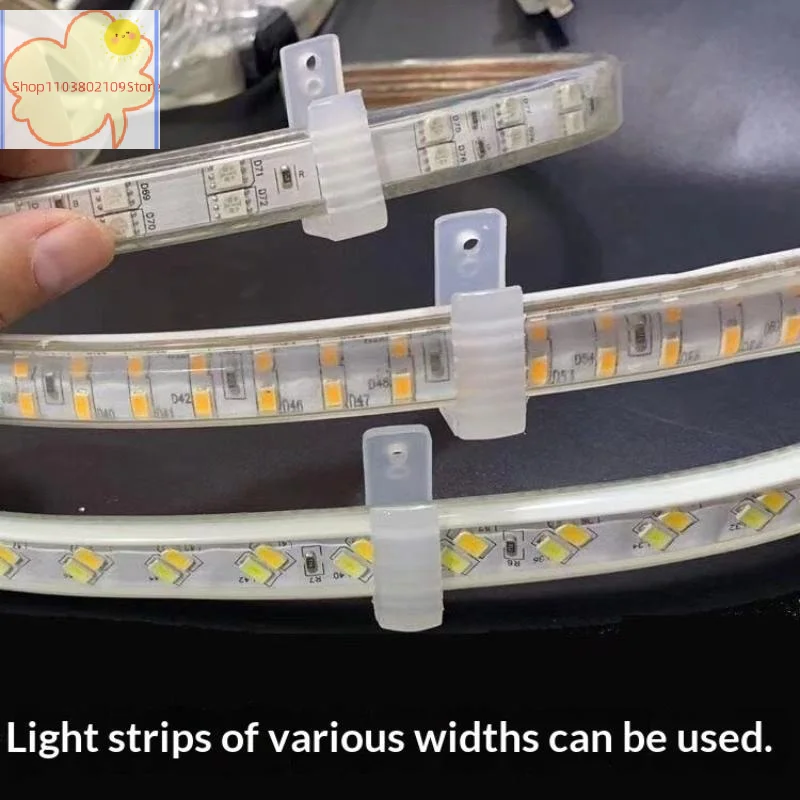 【YH】50Pcs Universal 8-20mm LED Strip Fasteners Fix Clips Holder LED Connector For 3014/3528/5050 COB Neon Light Mounting Fixing