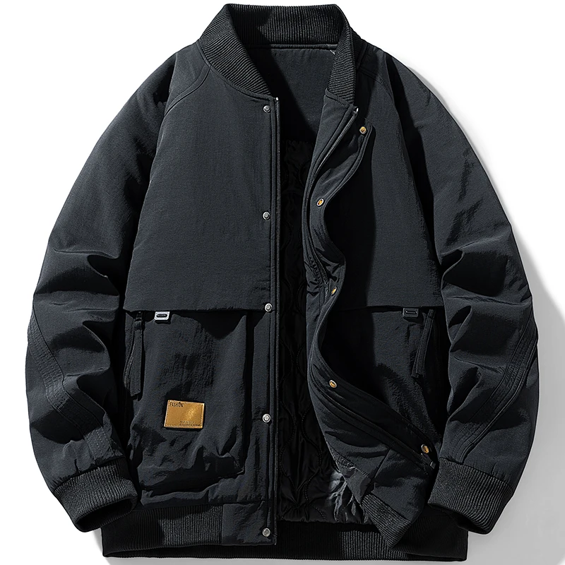 Winter thick coat for men - 2026 new trendy brand flight jacket for casual and warm wear cotton coat Asian size