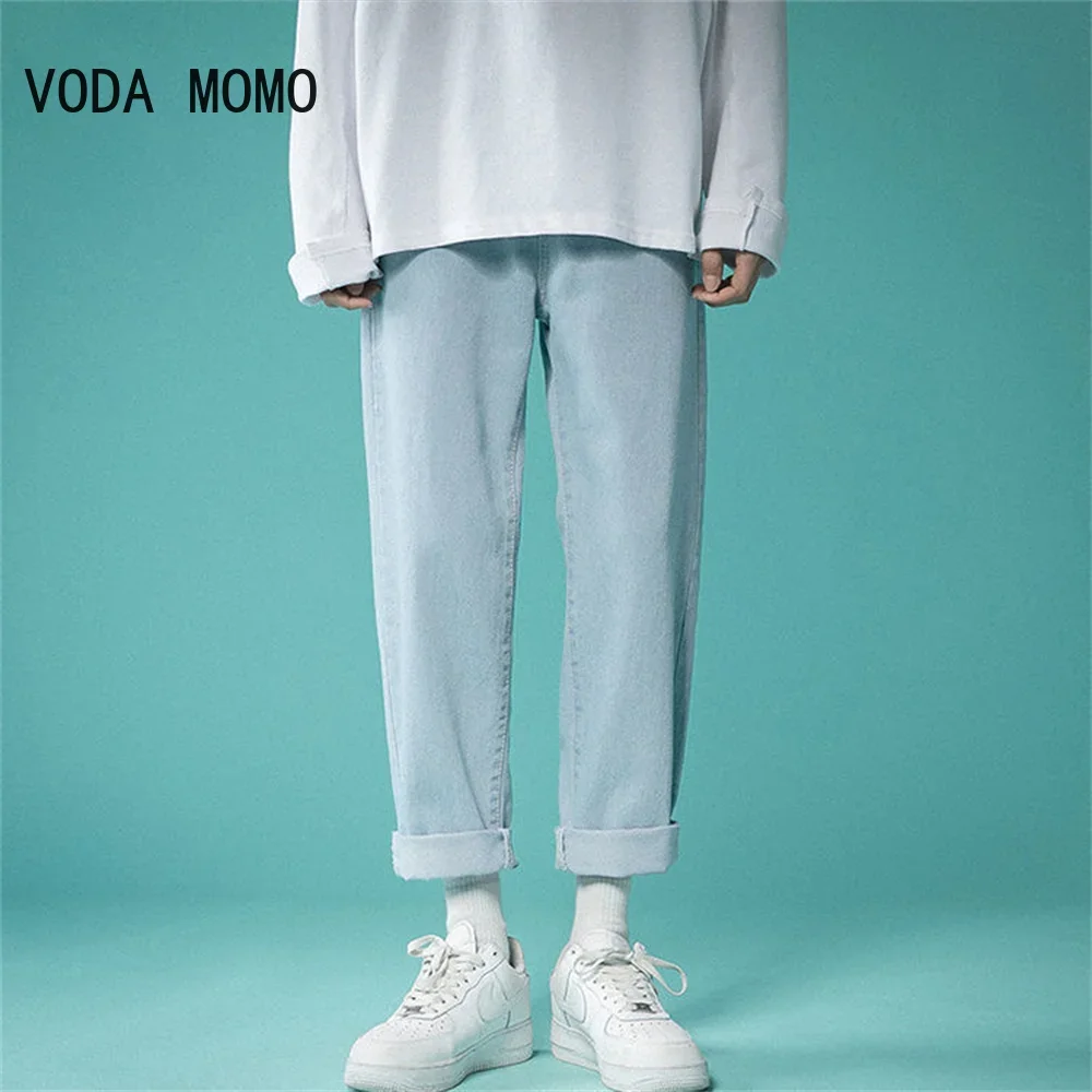 

Корейские модные мужские широкие джинсы, осень 2023, новая уличная одежда, прямые мешковатые джинсовые брюки, мужские брендовые брюки, мужские джинсы