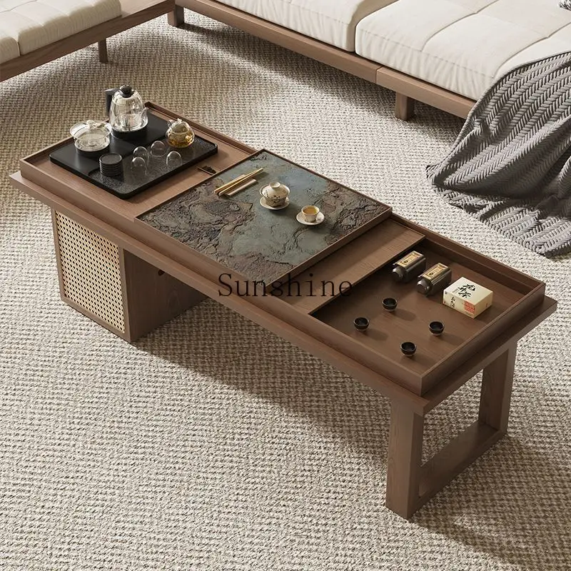 

Solid wood coffee table Chinese beauty retro, table legs, integrated dual-purpose, simple and modern