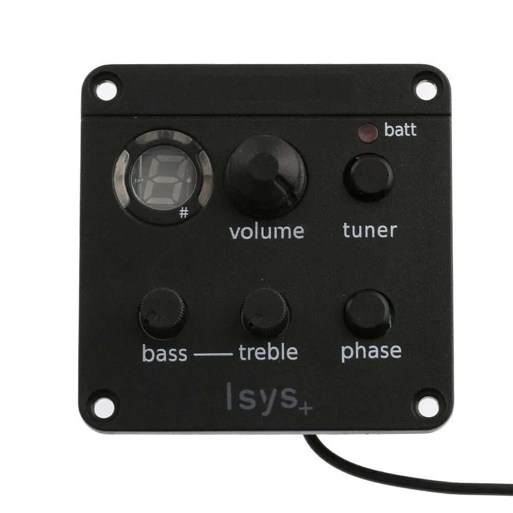 Acoustic Guitar Pickups ISYS Plus Onboard Preamp Piezo Pickup 2-Bands EQ Tuner