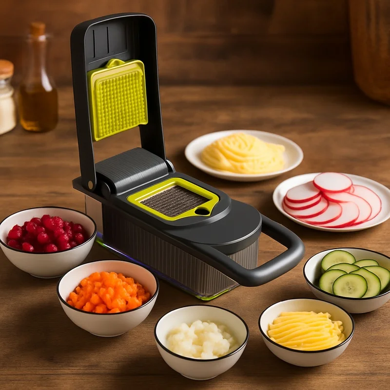 16-in-1 Kitchen Multi-Function Vegetable Slicer with Grater, Peeler, Egg Separator, and Dicing Tools