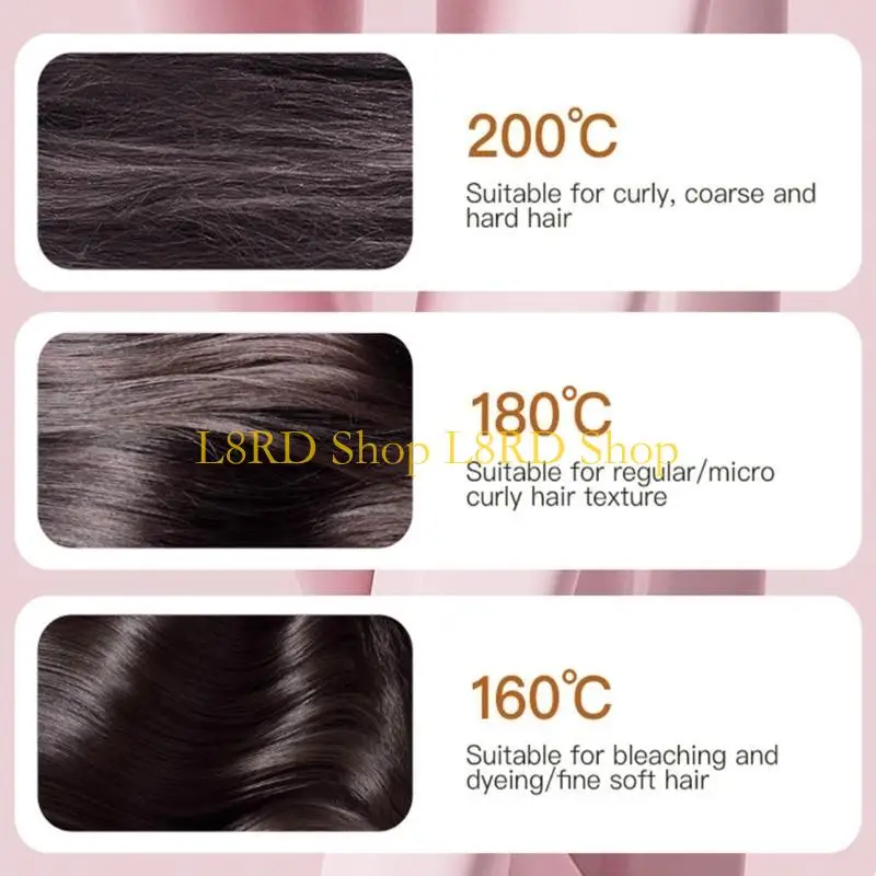 

L8RD Многофункциональный перезаряжаемый выпрямитель для завивки волос, инструмент для укладки двойного назначения, 3 уровня для