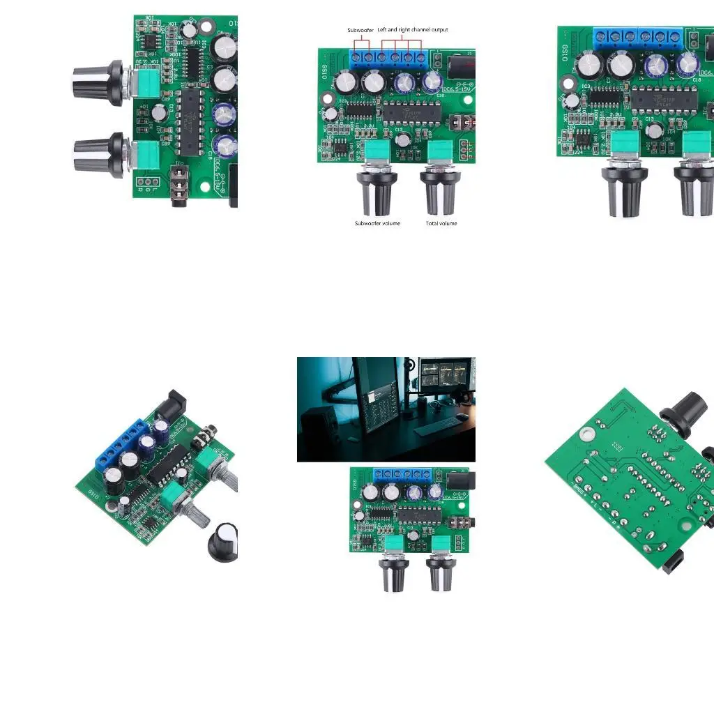

Y1UB 3 Channel Sound Amplifiers Module Highly Power Bass Enhancement 12VDC Compatible Design