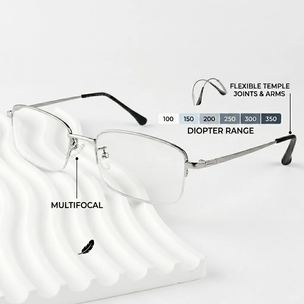 Klassische Lesebrille mit quadratischem Rahmen für Damen und Herren, angenehm zu tragen, flexible Bügel für den Heim- und Bürogebrauch, Geschenk für ältere Menschen, klare Gläser