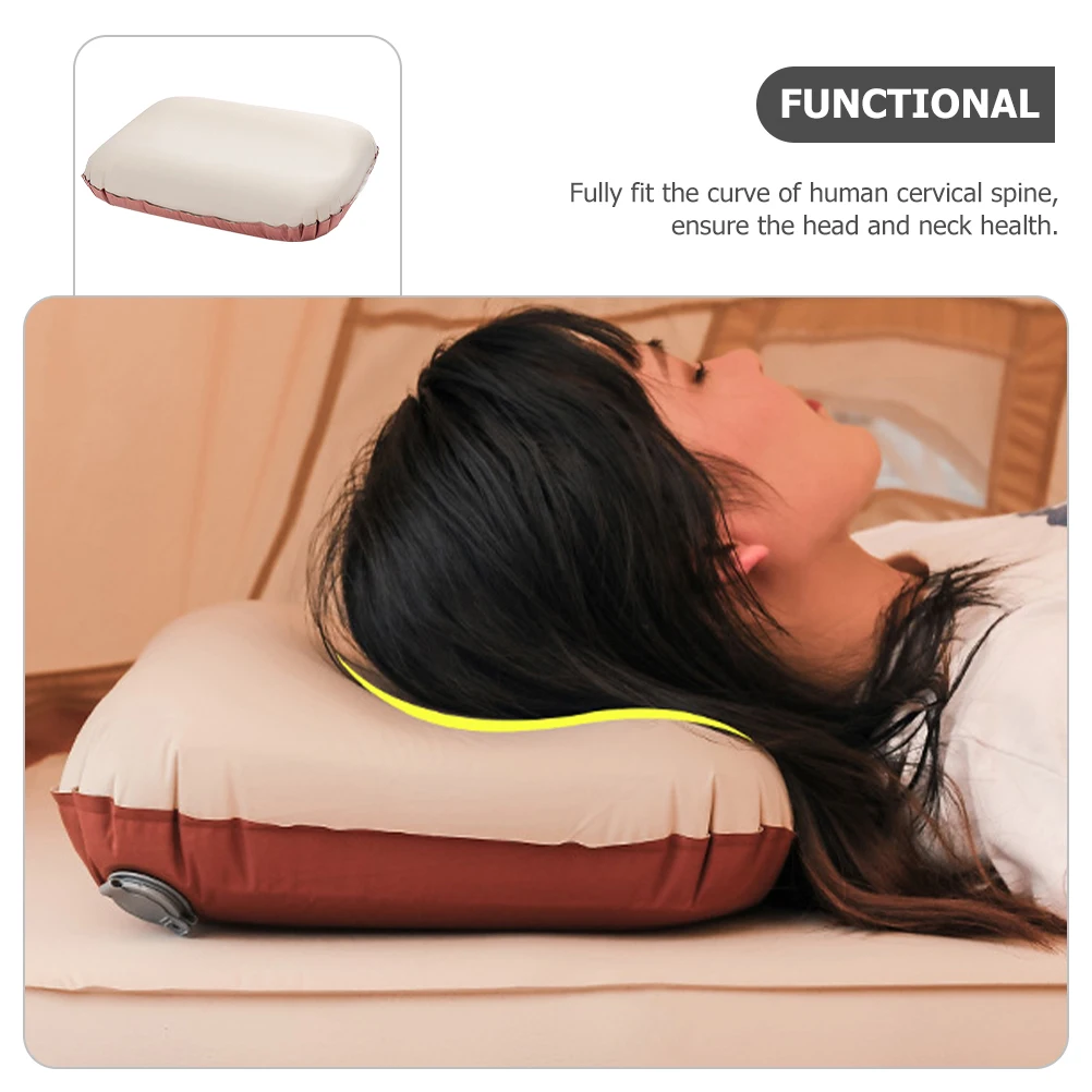 

Adjustable Inflatable Pillow For Outdoor Camping Travel Ergonomic Cervical Support Portable Lightweight Sleep Pillow With Air