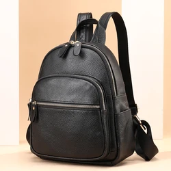 WESTAL Business Leather Backpack Advanced Sense Multi-Pocket Large Capacity Travel Backpack 17 Inch Computer Backpack