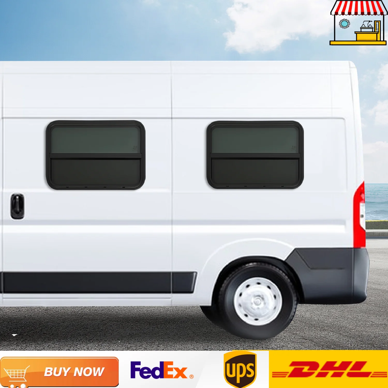 

2 шт. вертикальные раздвижные окна для автофургона | Сменные окна для кемперов, караванов, прицепов 30*20 дюймов | Рама из алюминиевого сплава + стекло