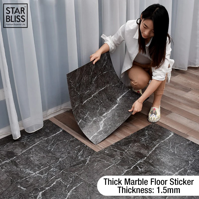 Waterproof Self-Adhesive Thick Marble Floor Tile 1
