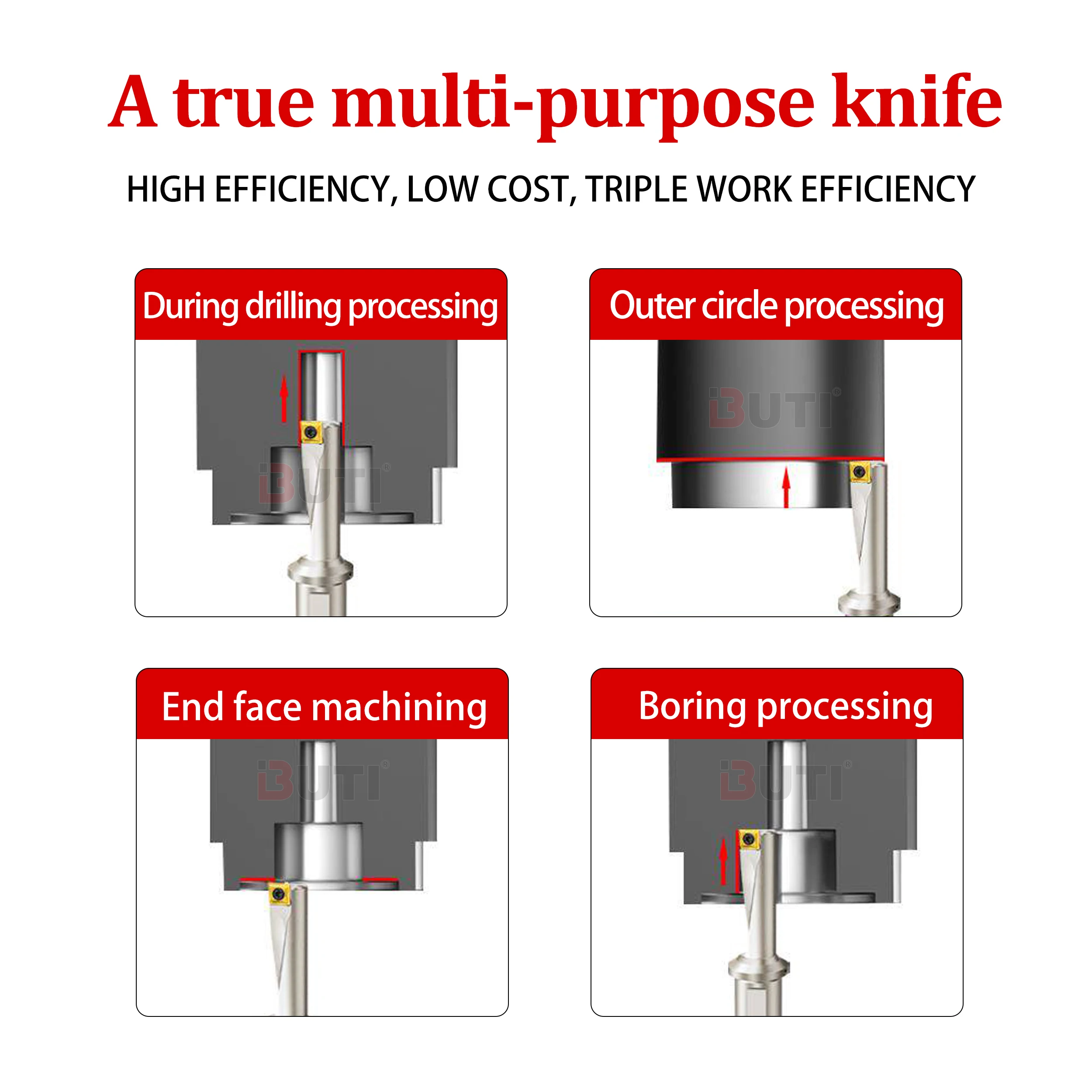TCAP 08R 12R 20R 2.25D 3.25D TANK Multifunctional U-shaped Drill Bit Single Blade U-drill Boring Drilling And Turning Integrated