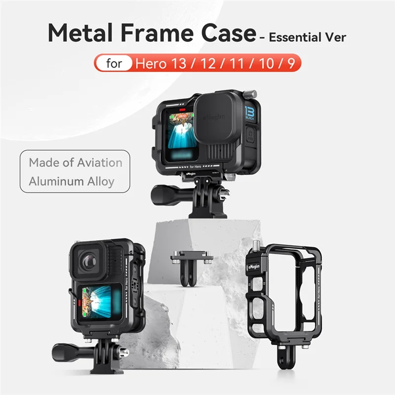 ABKI-AMAGISN защитный чехол для холодного башмака с металлической клеткой и силиконовой крышкой объектива для Gopro Hero 13/12/11/10/9