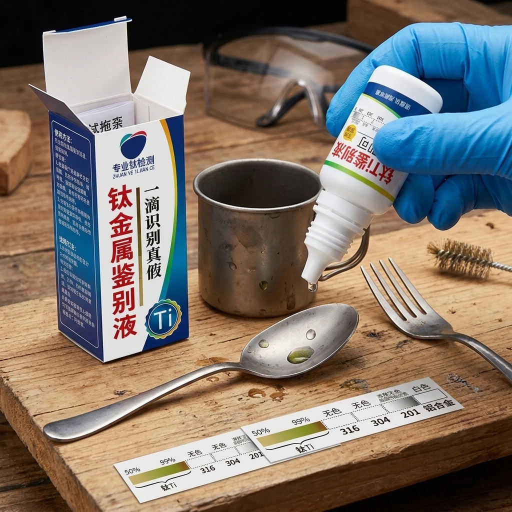 Titanium Testing Liquid Professional Alloy Identification Kit for Industrial Metal Analysis Reagent Fast Detection Tool