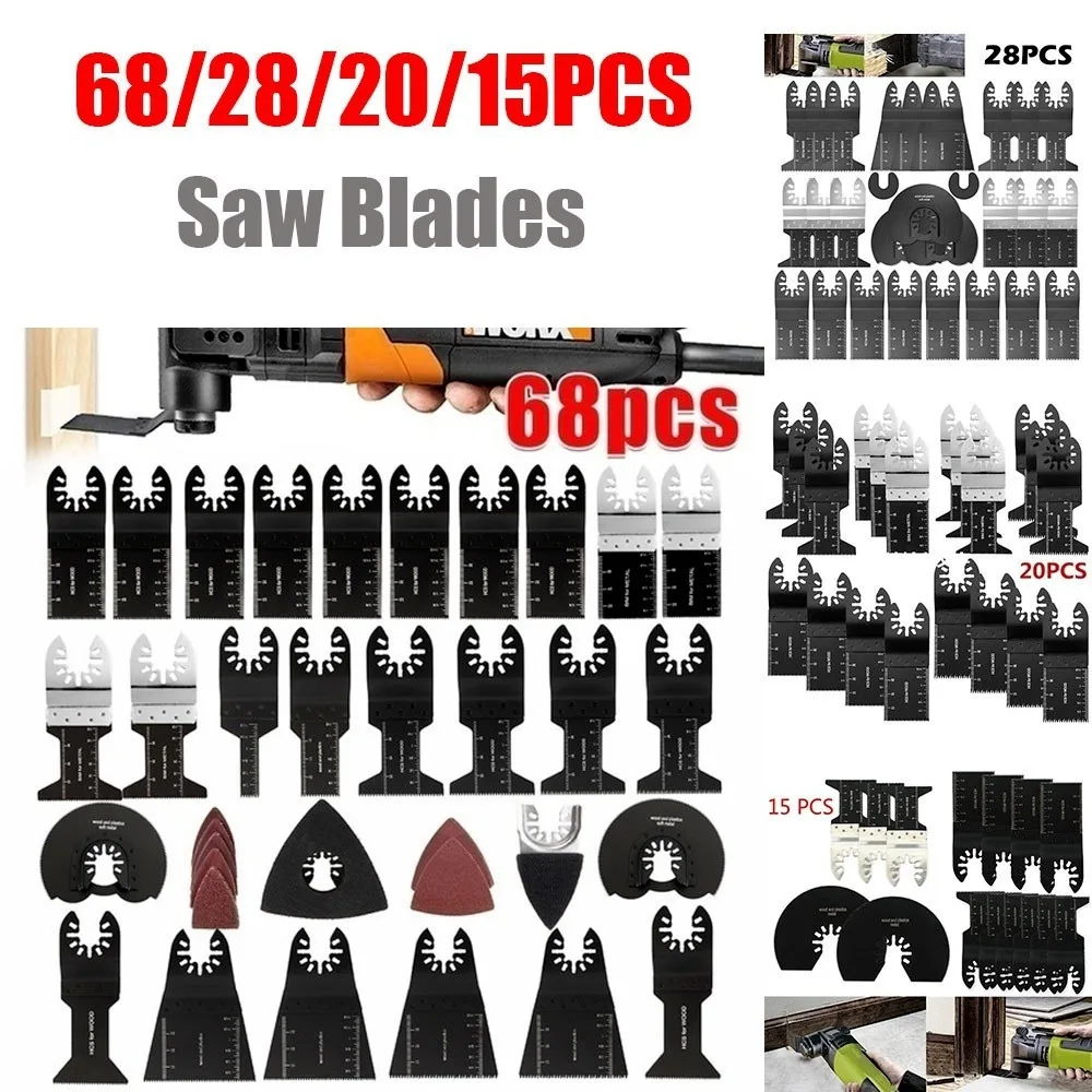 68/28/20/15PCS for Fein Multimaster Dewalt Makita Bosch Oscillating Saw Blades Multimaster Rotary Tool Bit Saw Blades