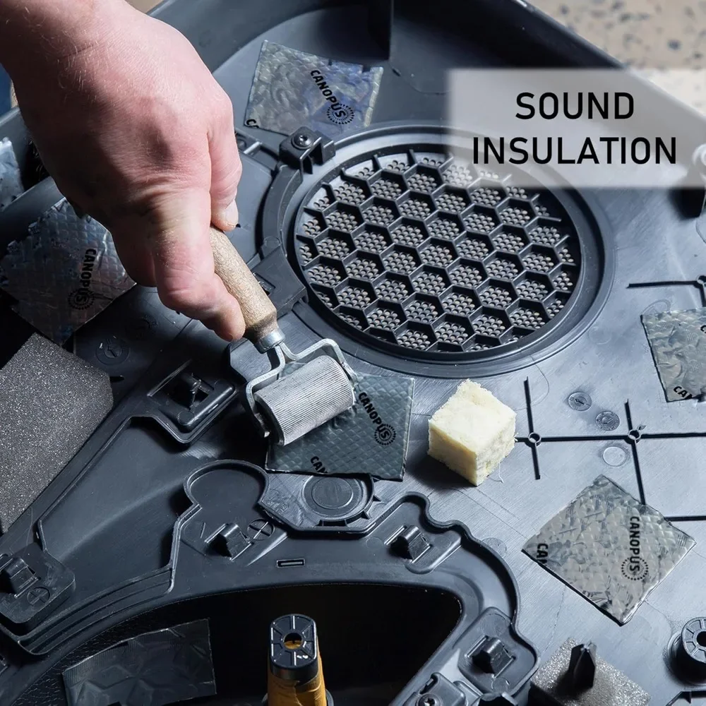 CANOPUS Sound Deadening Mat สําหรับรถยนต์, 50 ล้าน 18 ตร.ฟุต, แพ็ค 9 แผ่น, เสื่อ Deadener เสียงบิวทิล, เสียงรถยนต์