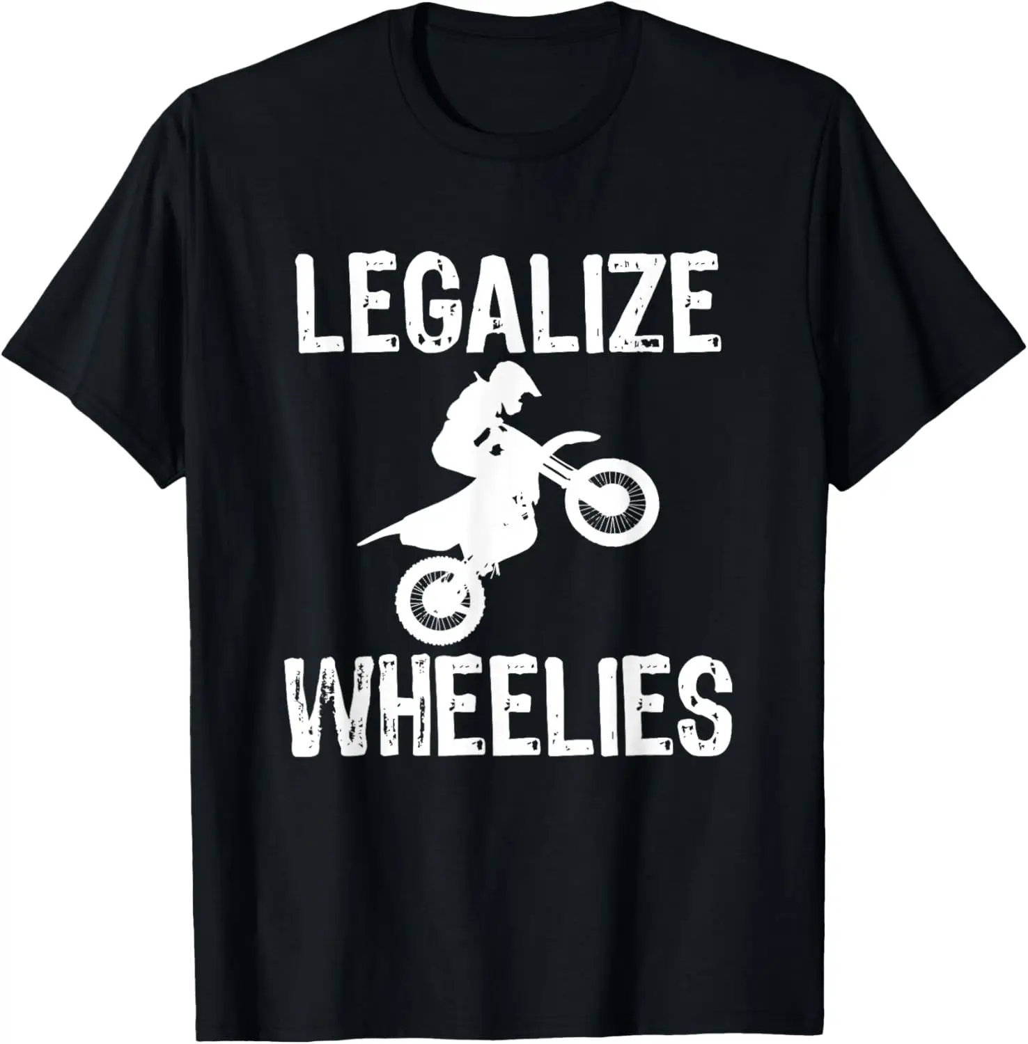 เสื้อรถจักรยานยนต์ Legalize Wheelies Tees Biker ผู้ชายผู้หญิงของขวัญเสื้อยืด