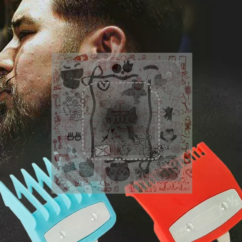 2Pcs 1.5/4.5mm Electric Hair Clippers Limit Comb Haircut Calipers Electroplating Limit Comb Positioning Comb Beard Trimmers