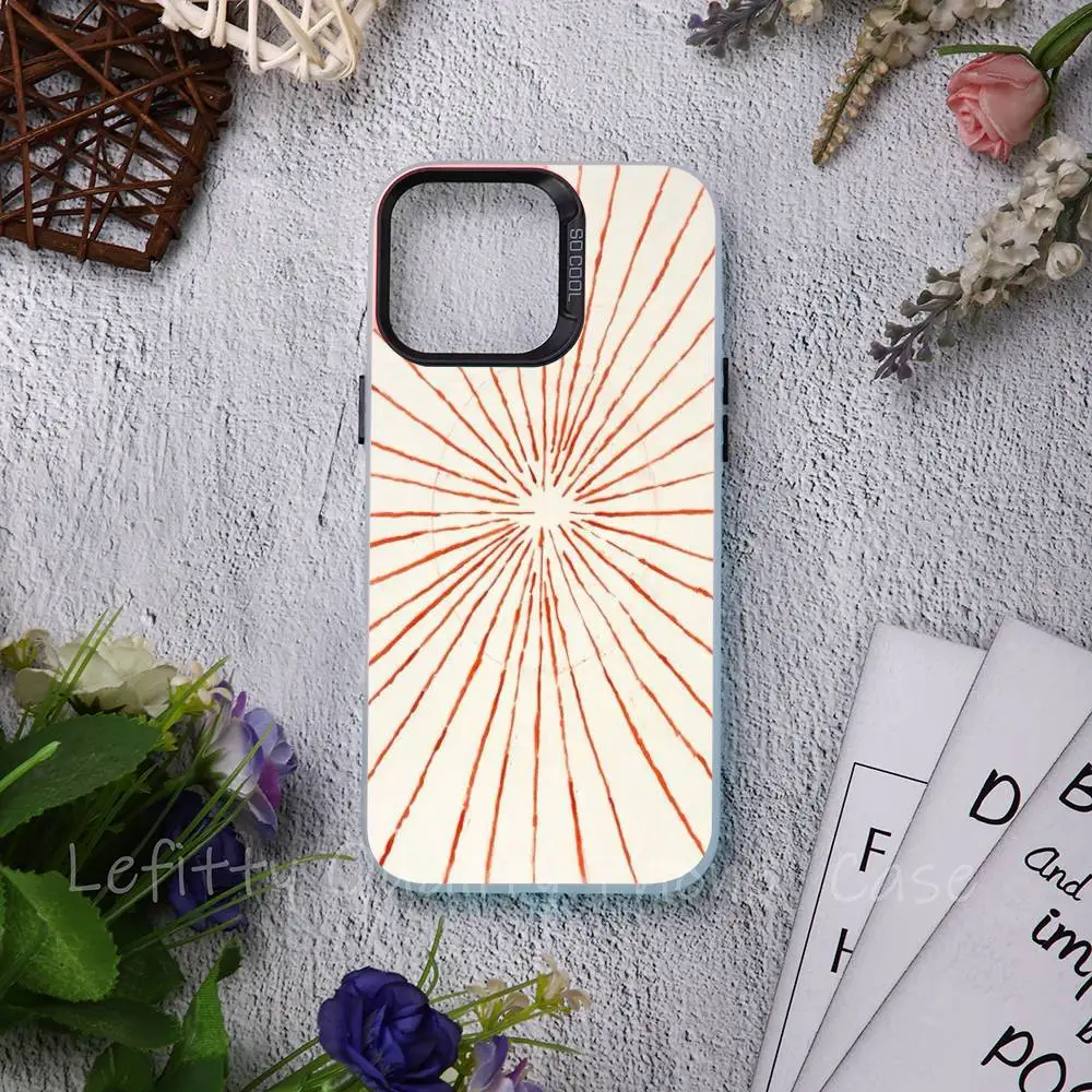 

Ins Korean Retro English Art Phone Case For IPhone 16 15 14 13 12 11 Pro Max Matte Aurora Multicolor Laser Gradient Funda