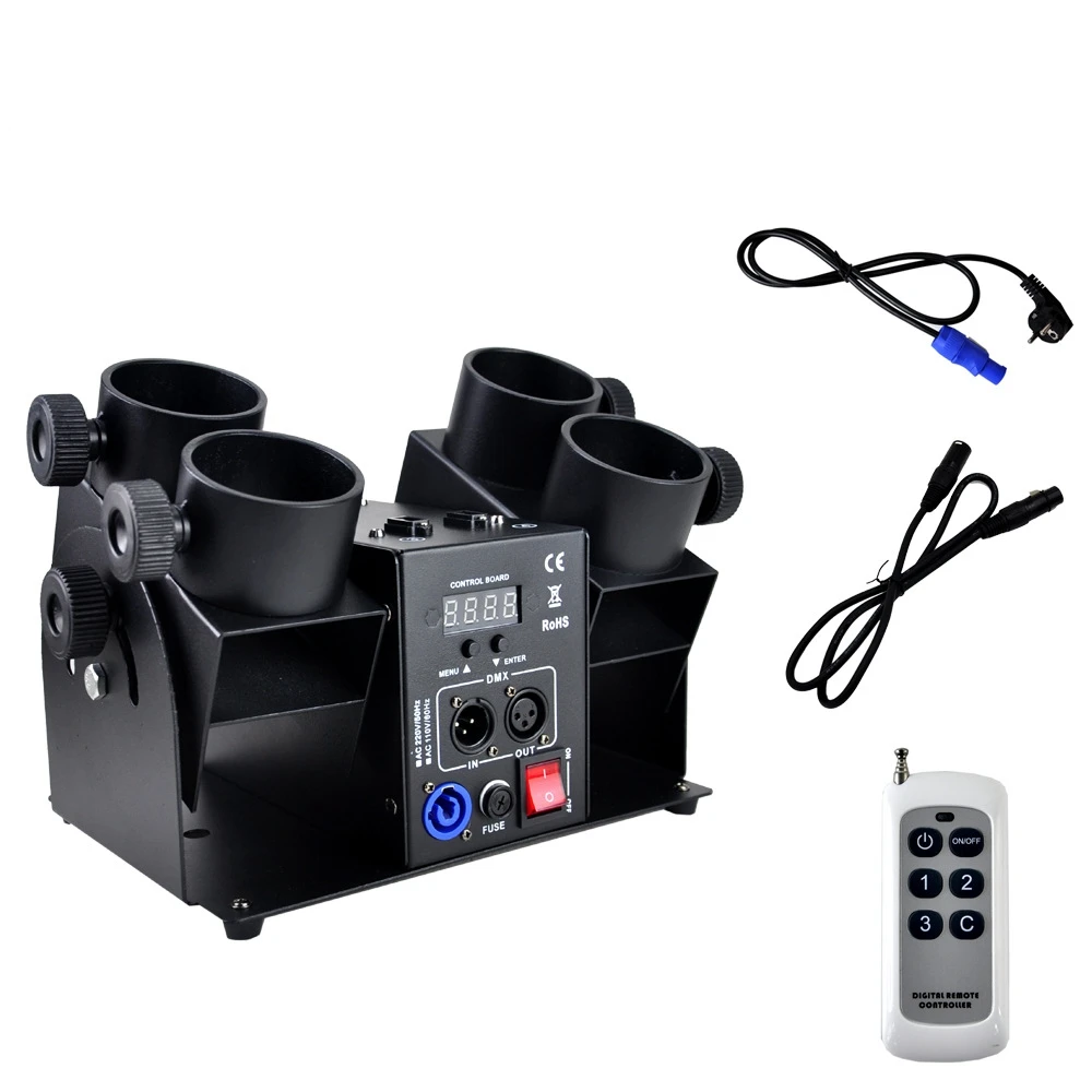 4-Tube Color Paper Rainbow Machine Stage Lighting Performance Remote-Controlled Paper Sprayer