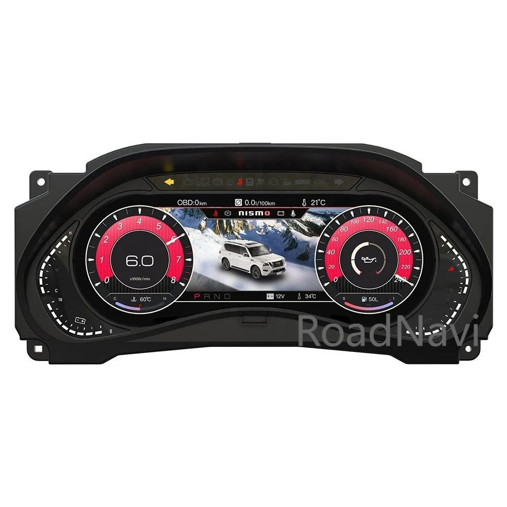 RoadNavi لوحة سيارة أداة عداد السرعة الرقمي لنيسان أرمادا باترول Y62 QX80 QX56 2010 - 2024