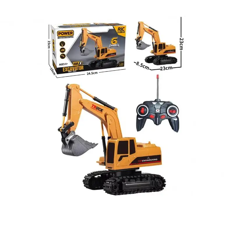 1 set kleine jongen elektrische graafmachine auto techniek voertuig grote legering afstandsbediening graafmachine speelgoedauto kinderschep