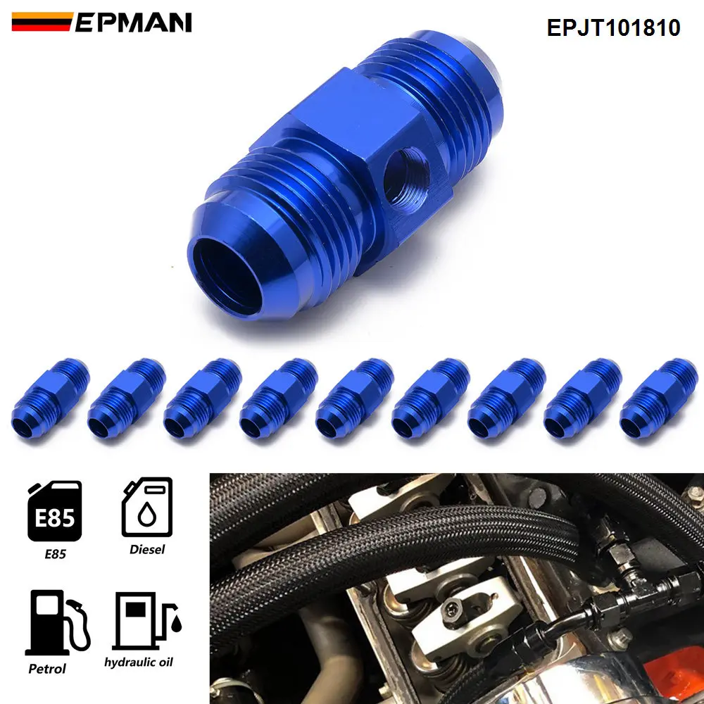 EPMAN 10PCS Aluminum Fuel Pressure Take Off 1/8